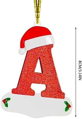 Ukrasi božićne abecede 26 abeceda Personalizirani ukrasi Božićni personalizirani kućni dekor Glass Crystal Garland za luster