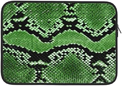 FFEXS Green SnakeSkin mala laptop torba, izdržljiva vodootporna tkanina, 13/15 inčna torba za prijenosnu računaru, za poslovanje, školsko korištenje.