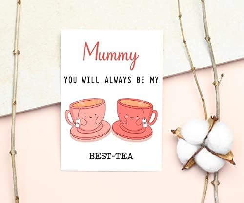 GavinsDesigns Mama uvek ćeš biti moja najbolja-čaj-Funny Pun kartica-najbolja Čajna kartica-kartica za Majčin dan-mama Bestie kartica-mama koja voli čaj-poklon za nju - mama čestitka-rođendanska čestitka smiješna