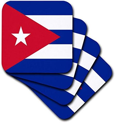 3drose CST_158302_1 Zastava Kube kubanske plave pruge crveni trokut bijela zvijezda karipsko ostrvo zemlja Svjetske zastave Meki podmetači,