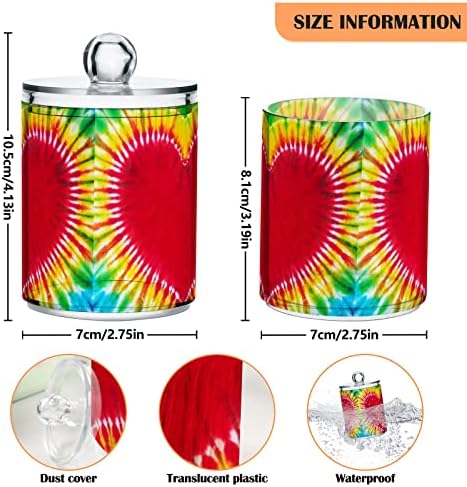 INNEWGOGO CIJEV DYE 2 PACK Pamuk Swab Holder Organizator Dispenzer Plastična čista posuda sa poklopcima Pribor za kupatilo Podesite jasan kupatilo Organizator za pamučne kuglice