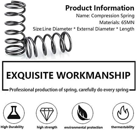 Kompresijska proljetna proljetna opruga Spring Spring Spring Spring Spring 2.0mm, vanjski promjer 17mm, dužina 60mm-100mm)