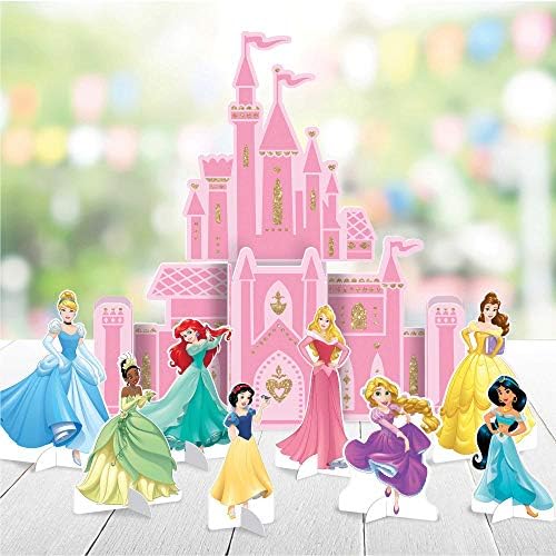 Amscan Disney Princess Pink Castle Komplet Za Dekoraciju Stola Za Zabavu, 9 Kom, 282357