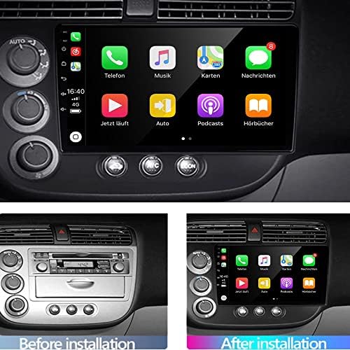 GOJOHO Android 12.0 Radio za Honda Civic 2000-2006 9-inčni Tesla Stil automobil u Dash GPS navigacija IPS dodirni ekran 2+32GB Bluetooth WiFi besplatna Kamera