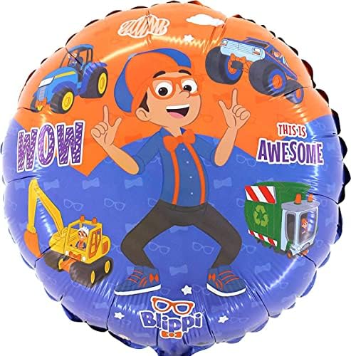 Toyland® 18 Inčni Okrugli Blippi Balon Sa Folijom - Ukrasi Za Dječje Zabave