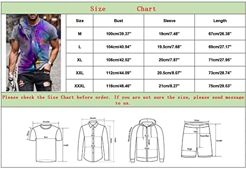 XXBR grafički majice kratkih rukava za muške, ljeto 3D zidna košulja za zid Slim Fit Ležerne hipster tees vrhovi