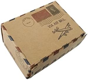 Abaodam 40 kom. Kompas KRAFT kutije Poštanski sandučić Skladištenje Skladište za pohranu Retro poštanska sandučića Avionska kutija Kraft papir za pohranu papira KRAFT papirna kutija kutija