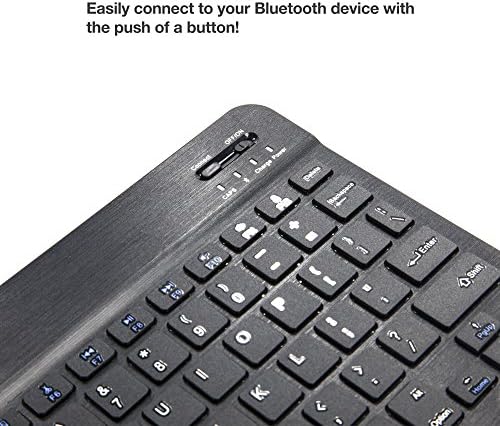 BoxWave tastatura za BLU View 2-SlimKeys Bluetooth tastatura, prenosiva Tastatura sa integrisanim komandama za BLU View 2-Jet Black