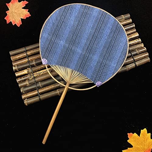 FONME ukras sklopivi ventilatorski ručni ručni bambus ručka ventilator, kineski stil tkanina Art pamuk i posteljina dvostrani krug