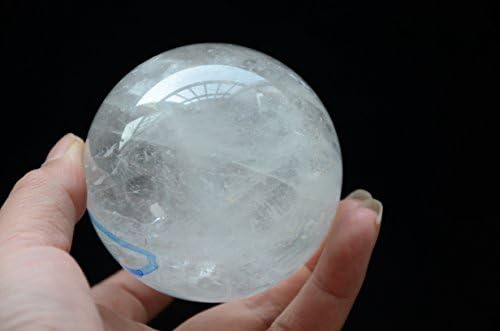 Real Tibet Himalayan Visoka nadmorska visina prirodna jasna kristalna kremenska kugla sfera Orb Gem 2,71 inča sa 1 premještajući mjehurići