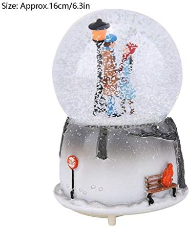 Kawqe Romantic Music Box Noćna svjetla Muzička kutija Zimske ljubitelje Snowball Glass Crystal Ball Music Box Početna Dekoracija Rođendan