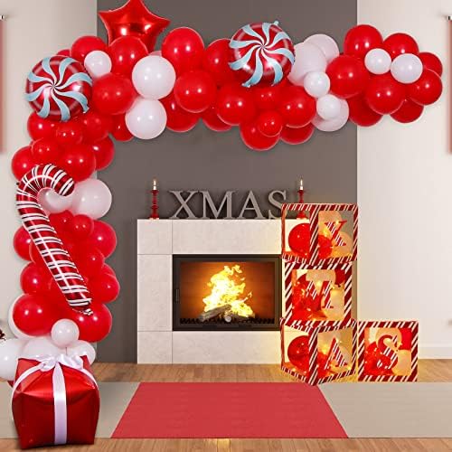 144 kom Bolić Garland Arch Kit uključuje slatkiši balone Star Božićni baloni Božićne kutije sa LED žičarima String Lampions Blolos Xmas Baloni za Božićne dekoracije za zabave