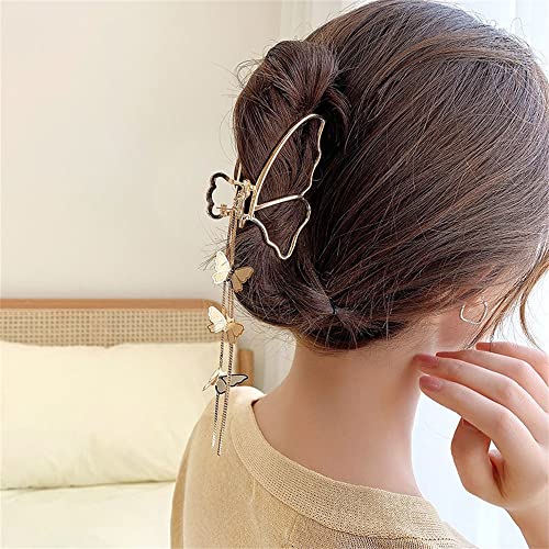 Wykdd šuplje od metalne kose kandže biserne kose za žene za žene djevojke vintage geometrijska klip za kosu nakit