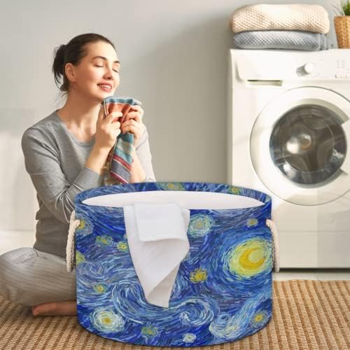 Starry Scorry Sky Clourd Baskore za skladištenje košara za pranje rublja sa ručkim košarom za skladištenje za skladištenje za kupaonice kante za organiziranje jaslice za čišćenje Djevojka dječaka