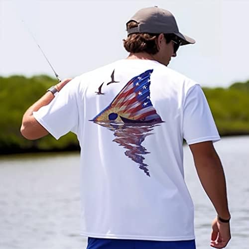 Palmyth Muška ribolovna košulja kratki rukav zaštita od sunca UV UPF 50+ SPF majica