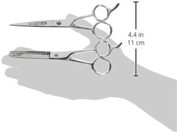 Tamsco set smicanja sa baršunastom futrolom za stanjivanje smicanja sa jednom oštricom stalni oslonac za prste od nerđajućeg čelika, Set od 2