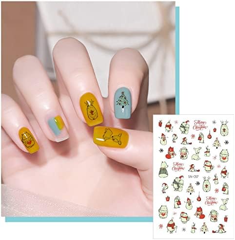 Boja akrilni prah za nokte Halloween naljepnice za nokte ženske naljepnice za nokte ukrasi za dizajn noktiju Različiti uzorci naljepnice