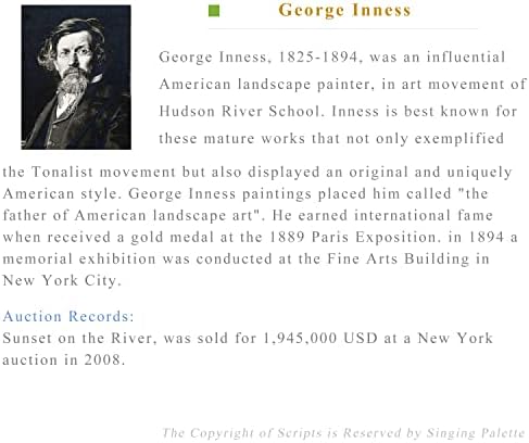 80-1500 dolara ručno oslikali nastavnici umjetničkih Akademija-6 umjetničkih slika Pompton Junction Tonalista George Inness pejzažno