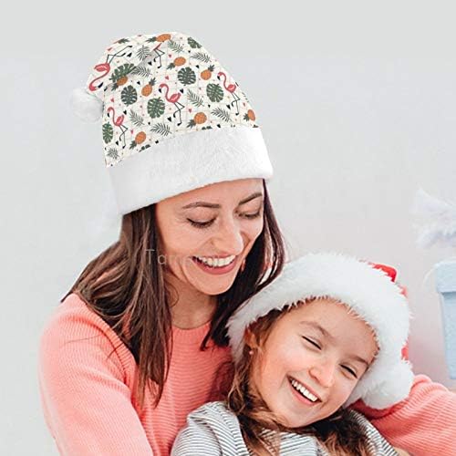 Božić Santa šešir, ananas Flamingo ostavlja Božić Holiday šešir za odrasle, Unisex Comfort Božić kape za Novu godinu svečani kostim