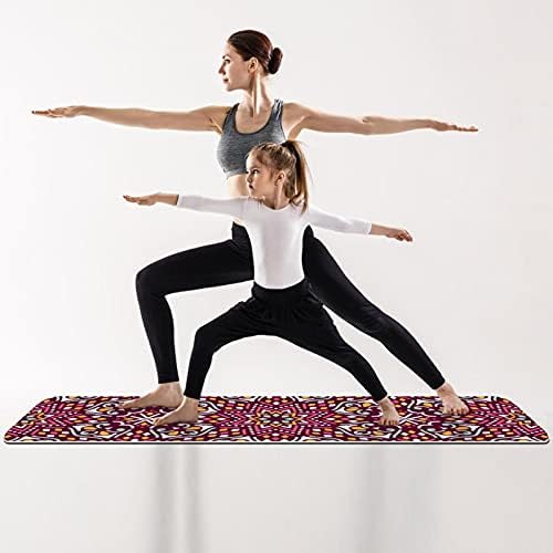 Debela neklizajuća Vježba & amp; fitnes 1/4 prostirka za jogu sa bešavnim printom mandale za Yoga Pilates & amp; Vježba fitnesa na podu