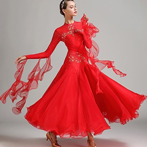 Ženske više boja Dijamantne izvrsne naljepnice Fringe Svjetlosni Fiztrot valcersko takmičenje Standardna haljina za bale