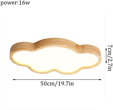 Neohy stropne svjetiljke, Creative Cloud Wood Art Stropni svjetlo, Flash Mount Stropna svjetiljka za zatamnjenje, u neposrednoj blizini stropne rasvjetne utakmice, pogodno za dječju sobu spavaću sobu