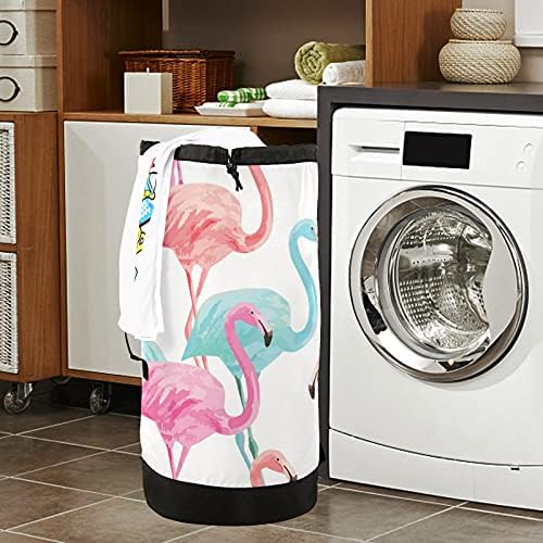 Ljetna akvarelna Flamingo torba za pranje veša sa naramenicama torba za ruksak za pranje veša sa vezicama za zatvaranje vješalica