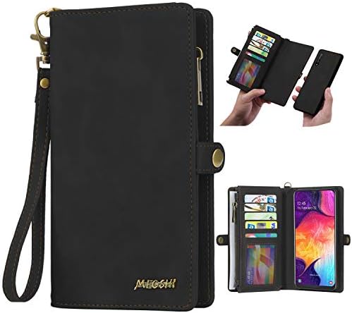 Simicoo LG V60 ThinQ torbica za novčanik, LG V60 ThinQ FILP kožna futrola za kartice držač zipper torbica odvojivi magnetni poklopac