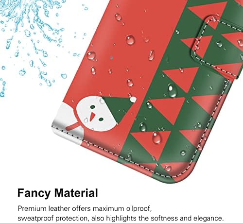 Dafei novčanik slučaj za iPhone 7/8 Plus sa snjegović Art Božić Print uzorak PU Koža Flip Folio ID& kreditne kartice džep Lanyard