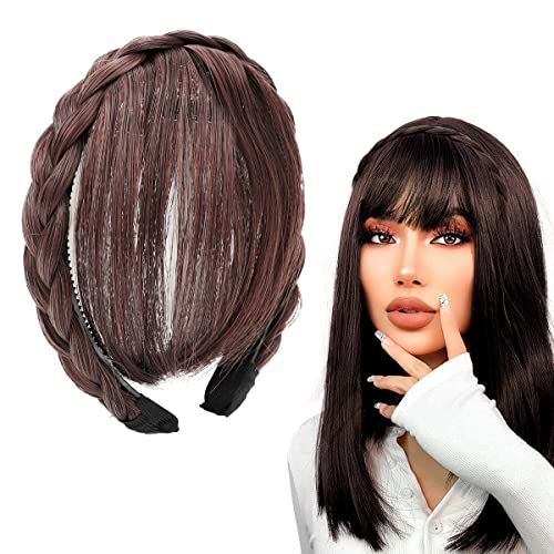 ANRONCH prednja kosa šiške šiške ekstenzije za kosu, sintetičke šiške perike traka za glavu za žene djevojke, perike rekviziti dekoracija-cosplay / vjenčanje fotografija/zabava