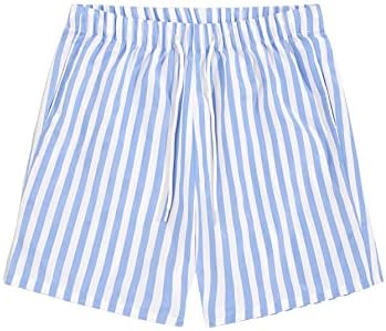 Oyoungle muške prugaste strukske kratke hlače za kratke hlače za atletičke kratke hlače sa džepovima