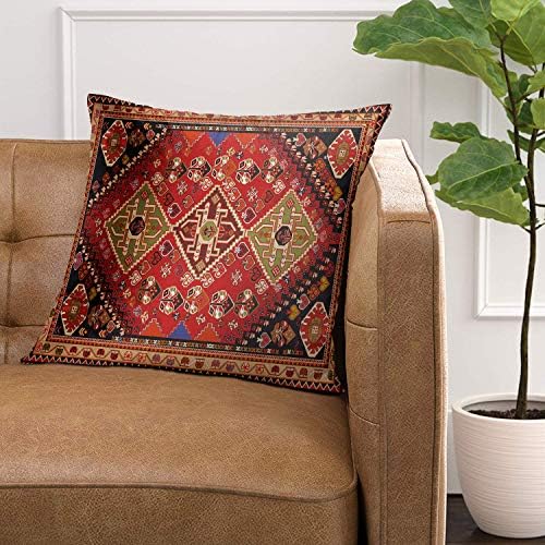 Golee bacač jastuk sažetak perzijskim tepihom plemenskim i promjenama boja i arabesque granični ukrasni jastuk kućica kućni dekor