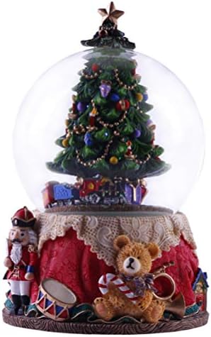 Bestsporble 1pc Božićna kristalna kugla muzička kutija božićno drvce Music Box Desktop Ornament