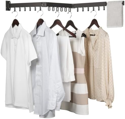 Luxe Perionica Premium zidni stalak za sušenje odjeće, aluminijumski zidni, sklopivi, sklopivi, stalak za sušenje odjeće za uštedu