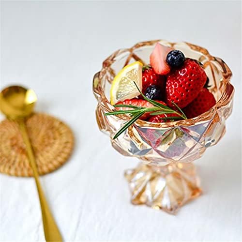 WDBBY Vintage Crystal Glass Cup reljefni pehar Home Party Desert jogurt Ice Cream Cup koktel staklo pokloni Drinkware