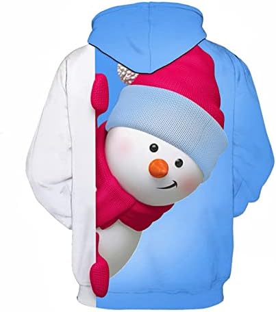 Xiaxogool duksevi za muškarce, smiješni božićni duksevi Muškarci 3D tiskani duks za odmor Hoodies za odmor Xmas pulover sa kapuljačom