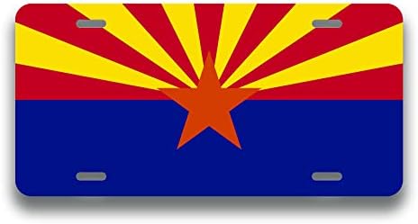 Oznaka licence za državnu zastavu Arizona Tag Tag Vanity Novelty Metal | UV štampani metal | 6-inča za 12 inča | Auto kamion RV Trailer Wall Shop Man Cave | VLP028