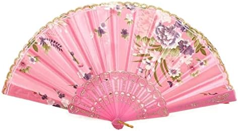 Jkyyds kineski plesni ventilator partija čipka od svile preklop ruke ljeto retro sklopiva ukras