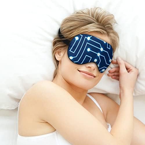 Plava kružna ploča Ispis maska ​​za oči Svjetlospano blokiranje maska ​​za vrijeme spavanja s podesivim kaišem za putovanja
