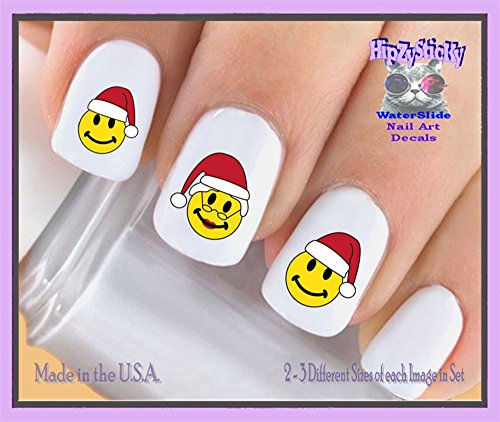 Praznični Božić-Božić 808x Mr & Gospođa Santa Smiley Face naljepnice za nokte - naljepnice za umjetnost noktiju na vodi-salonski kvalitet