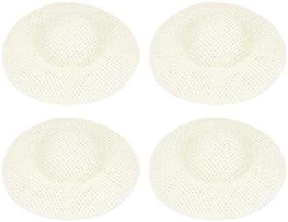 Dolls Mini papir Streak šešir: 24pcs 6. minijaturni tkani šeširi 6cm sitni široki štitnici za sunce za DIY CRAFTS pribor za ukrašavanje