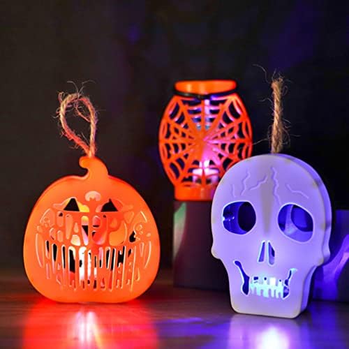 BESPORTBLE Halloween Decor LED lampioni 3kom Halloween viseća svjetla, bundeva Light LED viseća Lobanja Spider svjetla Halloween Decors