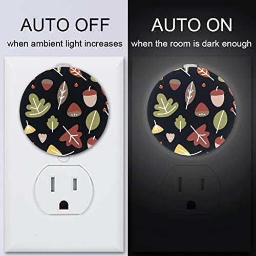 2 paket Plug-in Nightlight LED noćno svjetlo napušta jesen sa senzorom sumraka do zore za dečiju sobu, dečiju sobu, kuhinju, hodnik