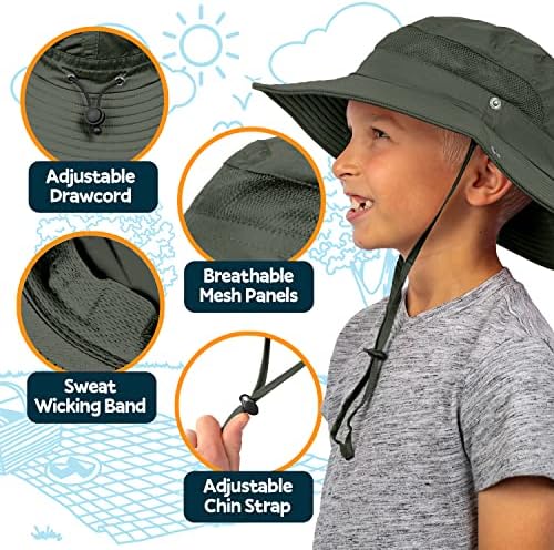 GearTop upf 50+ dječji šešir za sunčanje za zaštitu od UV zraka sunčeve zrake - dječji kašika šešira i sunčanih kapa za djecu kampiranje