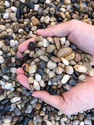 12 kilograma River Rock kamenje, prirodni ukrasni polirani šljunak šljunčani šljunak, vanjski ukrasni kamenčići za biljne akvarijume, uređenje u okruženju, vazno punilo za biljne akvarijume, uređenje