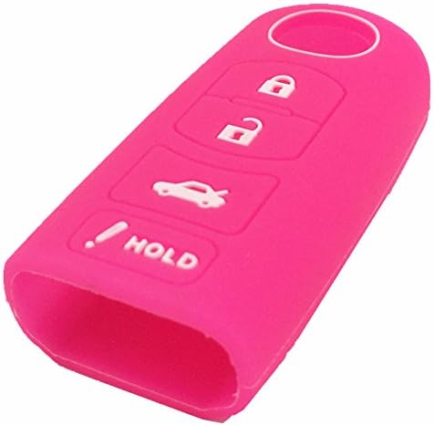Ezzy Auto crna i vruća ružičasta silikonska gumena tipka za fusiranje poklopca poklopca ključeve zaštitnika za kožu za tipku Mazda