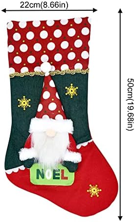 Prirodna perla Garland Bomy Pokloni čarape Personalizirani kamin Čarapa 3D Plišani božićni ukrasi i zabavni dodatak za djecu Obiteljski odmor sezona Decor toot i lock božićni ukras