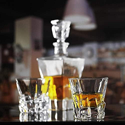 LUXU Old Fashioned Whisky naočare-10 oz, Clear Crystal Scotch Glass, Heavy Base koktel Tumbler,stakleno posuđe u stilu Bara za Rum