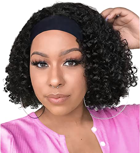 Aiterina traka za glavu perika duboke talasne perike za ljudsku kosu za crne žene brazilska Remy kosa bez ljepila bez čipke prednja perika 150% gustoća prirodna boja