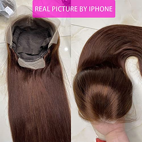 AHUFALU smeđa ljudska kosa čipkaste prednje perike 13×4 HD čipkaste prednje perike ljudska kosa prethodno iščupana sa dječjom kosom